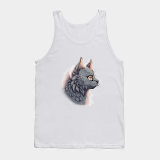 Blue British Longhair Side Portrait Tank Top